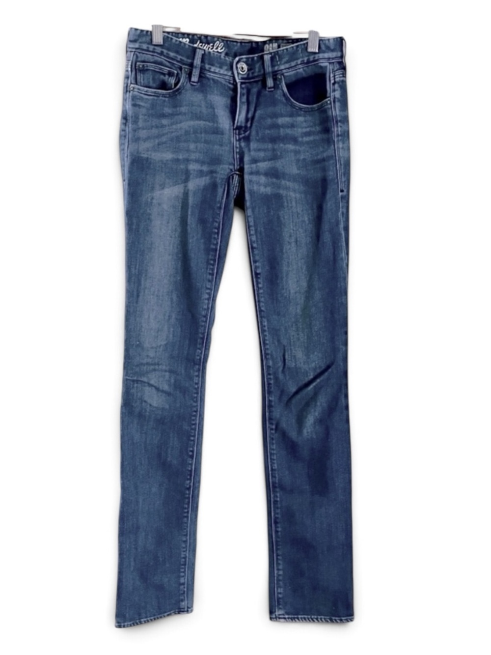 Madewell Blue Classic Rail Straight Long Jeans